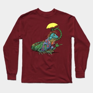 Iguana snorkeling Long Sleeve T-Shirt